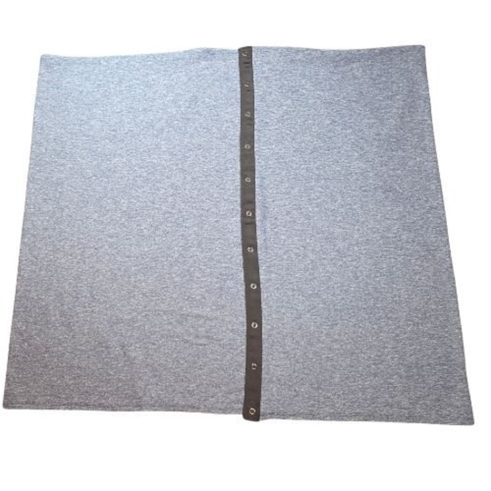 Lululemon Vinyasa Scarf Heathered Blue Gray Snap Wrap Infinity OS Poncho Cozy